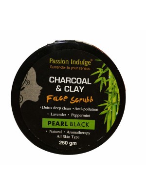 Passion Indulge Charcoal & Clay Face Scrub - Pearl Black 250 gm