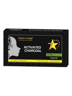 Passion Indulge Activated Charcoal Pearl Black 7 Star Facial Kit 250 gm
