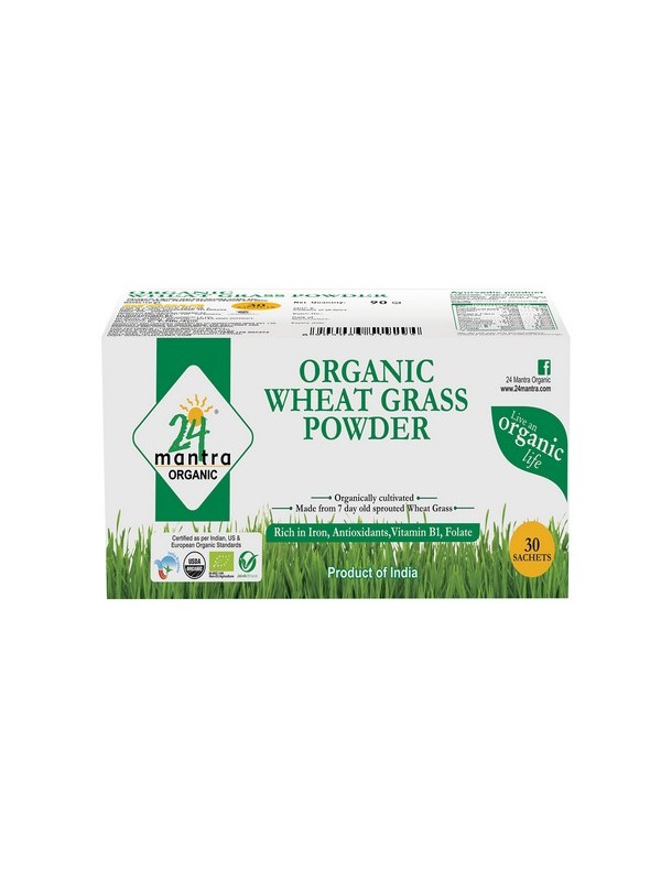 24 Mantra Wheat Grass Powder 30 Sachets