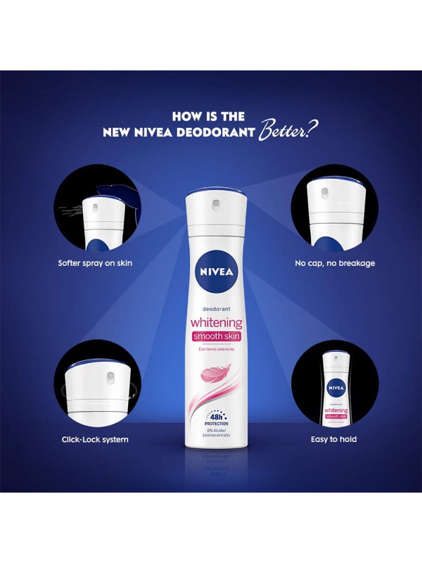 Nivea Deodorant Whitening Smooth Skin Women 150 ml