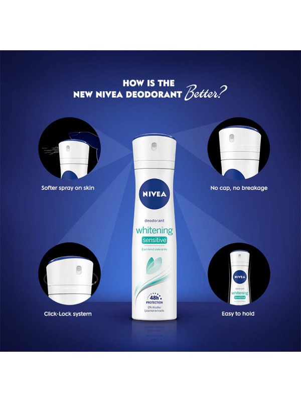 Nivea Deodorant Whitening Sensitive Women 150 ml