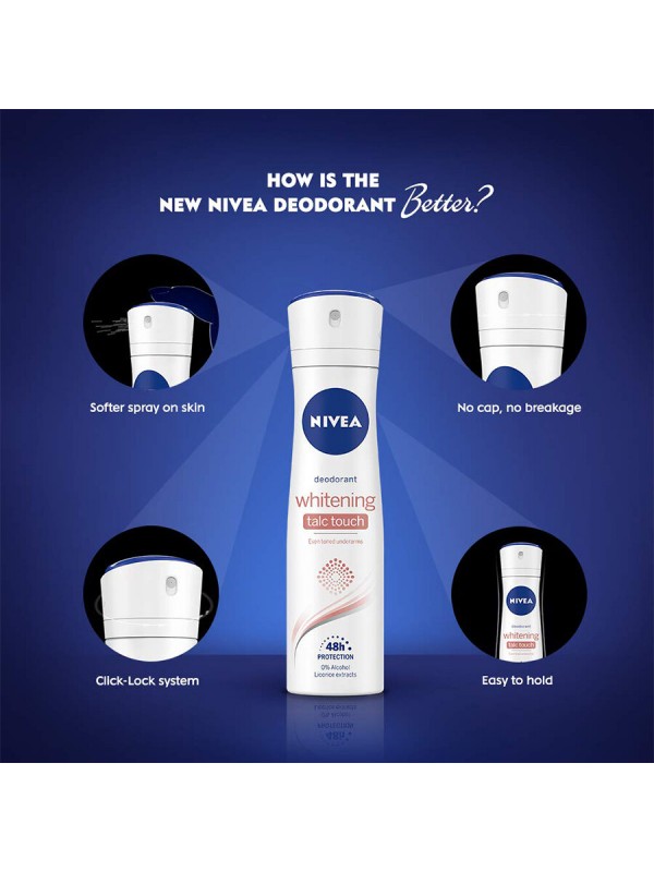 Nivea Deodorant Whitening Talc Touch Women 150 ml