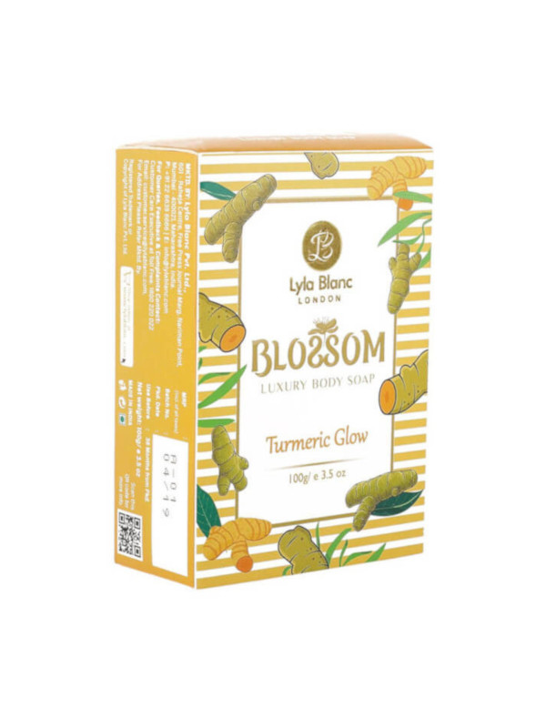 Blossom Turmeric Glow Soap For Men & Women - 100 gm