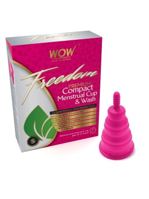 Wow Freedom Reusable Menstrual Cup And Wash Pre Childbirth - Small (Below 30 Years) 60 ml