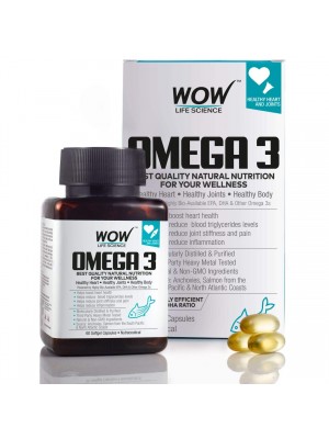 Wow Omega-3 Fish Oil Triple Strength 1000Mg (550Mg Epa, 350Mg Dha, 100Mg Other Omega 3 Fatty Acids) 60Capsules
