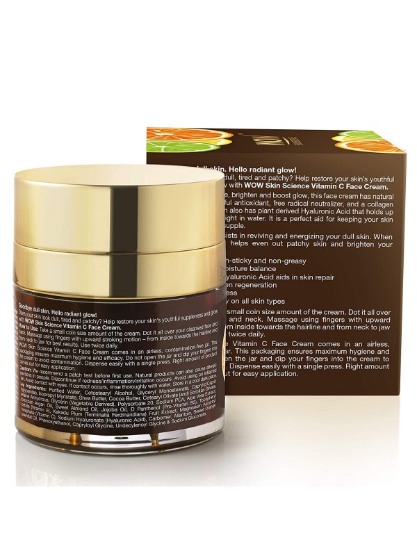Wow Skin Science Vitamin C, Face Cream - Oil Free For All Skin Types 50 ml