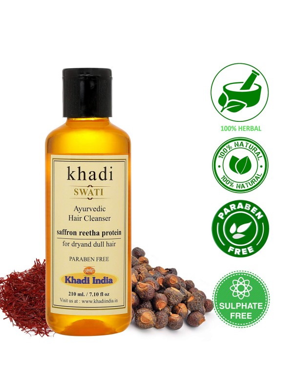 Swati Khadi Saffron Reetha Protein Hair Cleanser 210 ml