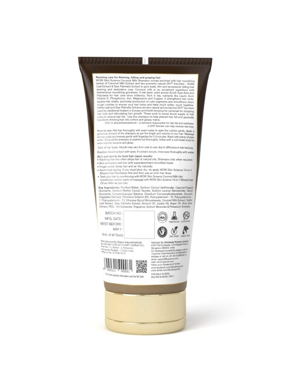 Wow Skin Science Coconut Milk Shampoo 200 ml