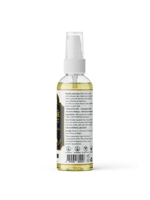 Aroma Musk 100% Pure Cold Pressed Extra Virgin Olive Oil For Hair And Skin, 100 ml