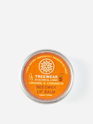 TreeWear Natural Beewax Lip Balm Orange & Cinnamon 15g