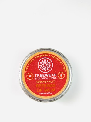 TreeWear Natural Beewax Lip Balm Grape Fruit 15g