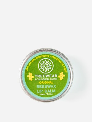 TreeWear Natural Beewax Lip Balm Original Unscented 15g