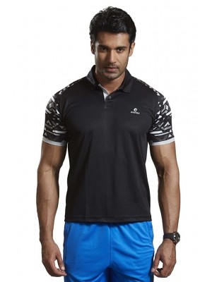 Active Wear T-Shirts - 1603 Black Casual Sports T-Shirt - Xx-Large