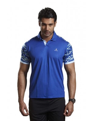 Active Wear T-Shirts - 1603 Blue Casual Sports T-Shirt - Xx-Large