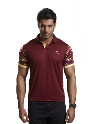 Active Wear T-Shirts - 1603 Maroon Casual Sports T-Shirt - Xx-Large