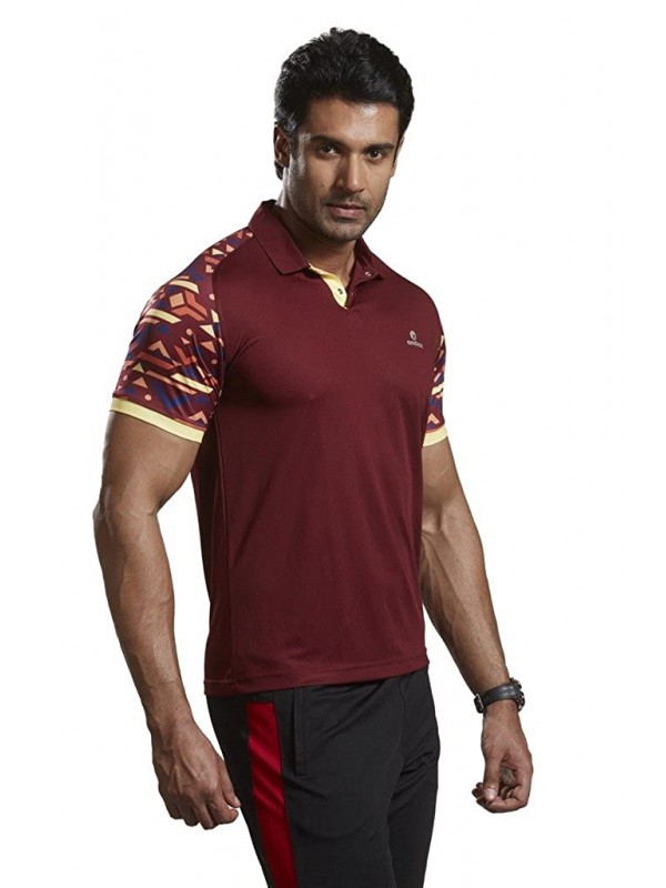 Active Wear T-Shirts - 1603 Maroon Casual Sports T-Shirt - Xx-Large