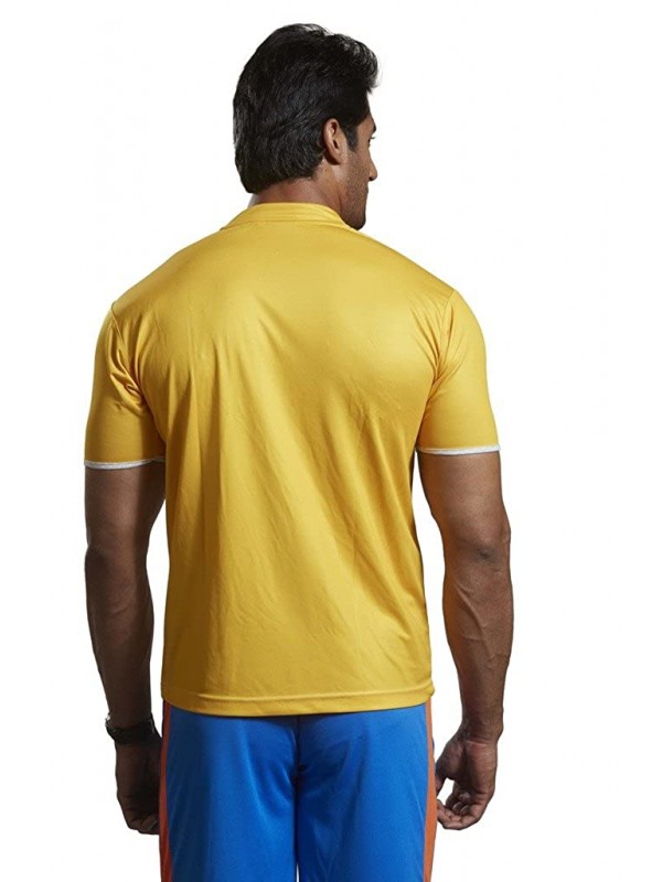 Active Wear T-Shirts - 1604 Yellow Casual Sports T-Shirt - Xx-Large