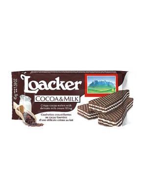 Loacker Classic 45G*4*18 Cocoa+Milk 180gm