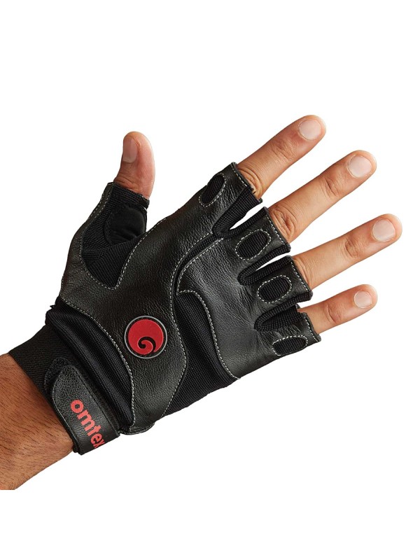 Ace Gym Gloves Half Finger Gloves With Adjustable Strap, Best Black Gym Gloves - Medium