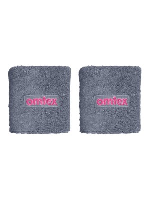 Wrist Sweat Band 3 Inches - Grey Pack Of 2