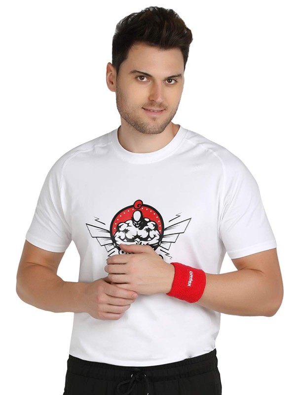 Wrist Sweat Band 3 Inches - Red Pack Of 2