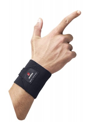 Adjustable Elasticized-Fabric Wrist Support, Men's Free Size (Black)