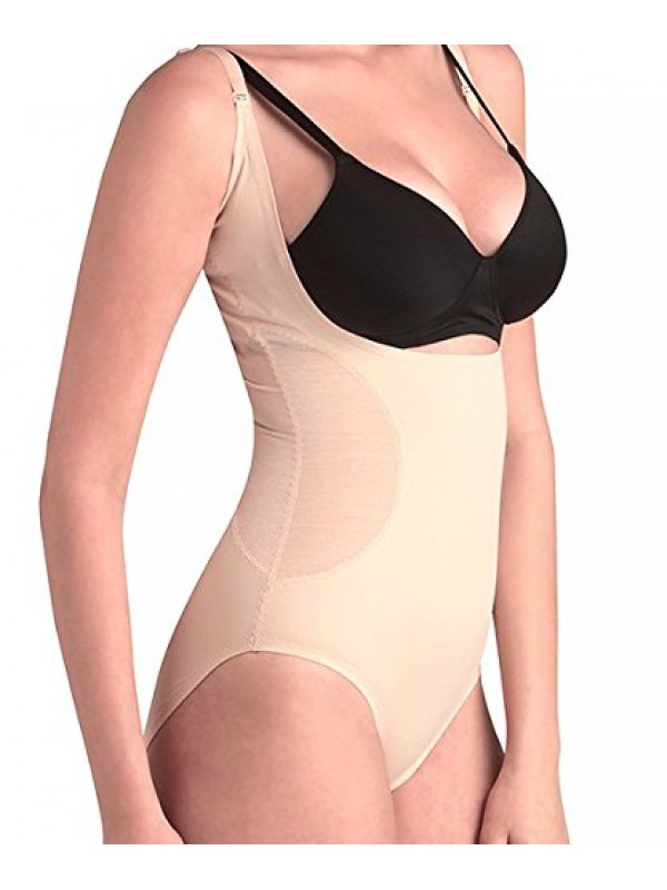 Women's Plain/Solid Shapewear Top (Opal-Nude-Xxl_Beige_Xx-Large)