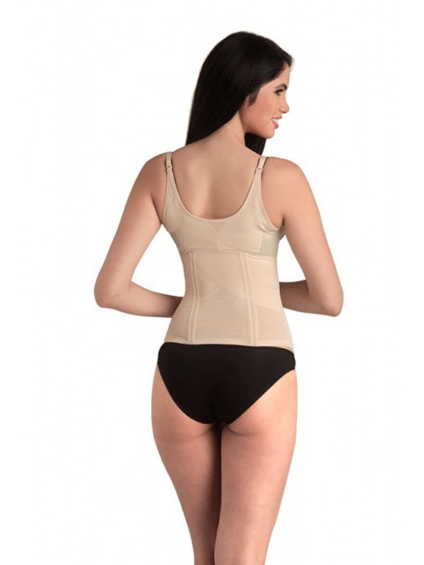 Women's Plain/Solid Shapewear Top (Pearlnudel_Beige_L)